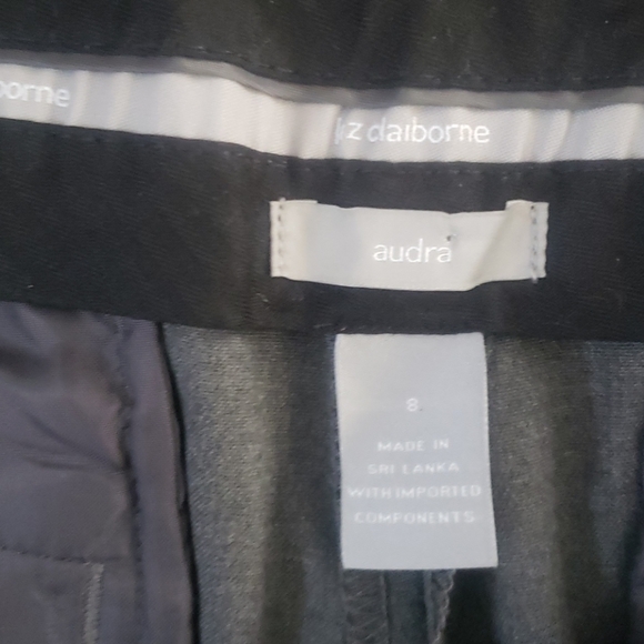 Liz Claiborne Audra size 8 gray pants - Picture 2 of 5